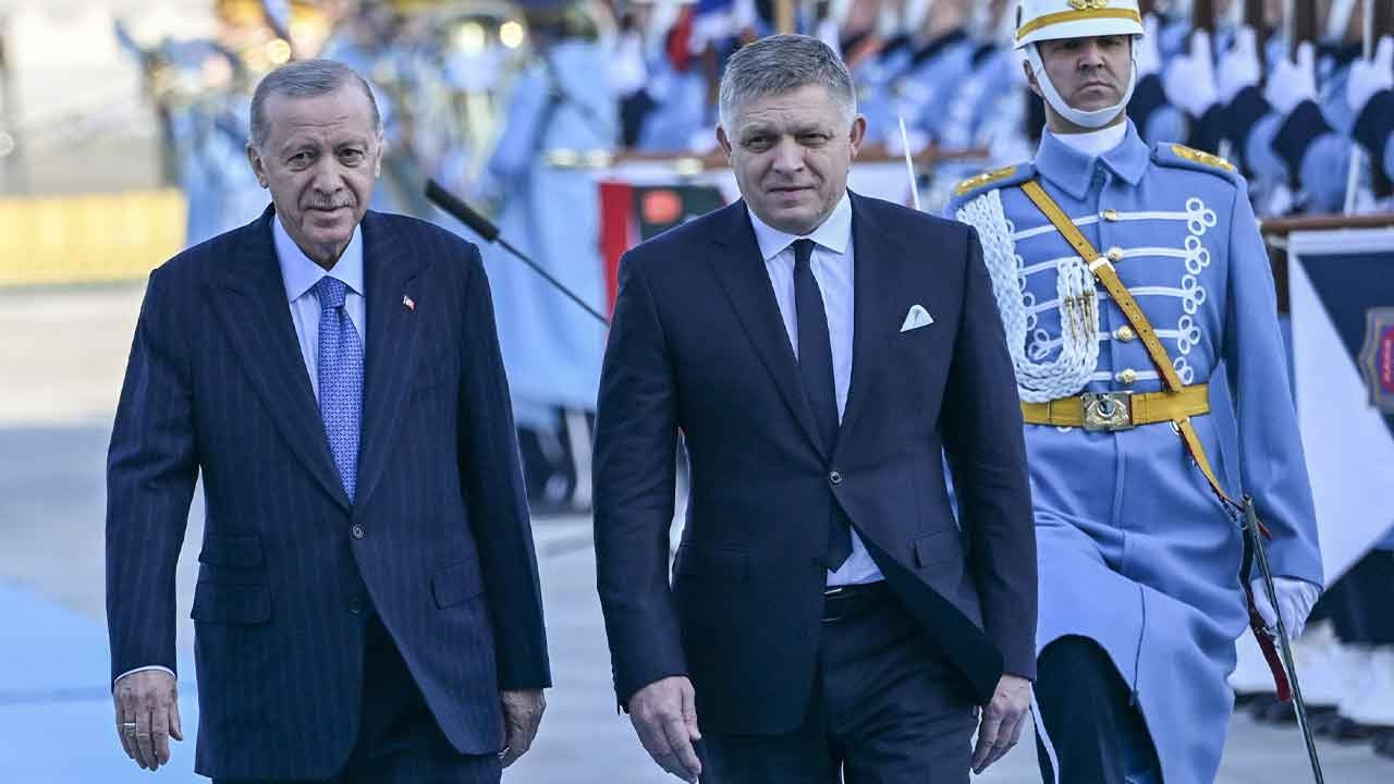 Slovakya Başbakanı Fico, Ankara'da: Erdoğan, resmi törenle karşıladı