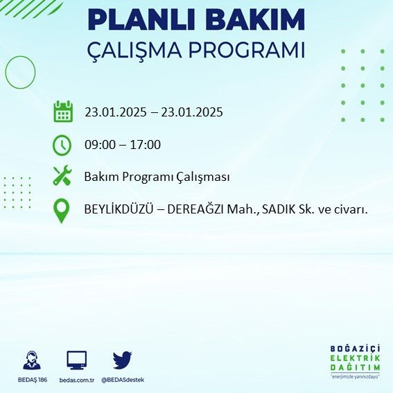 BEDAŞ paylaştı: İstanbul'da yarın elektrik kesintisi yaşanacak ilçeler - Sayfa 2