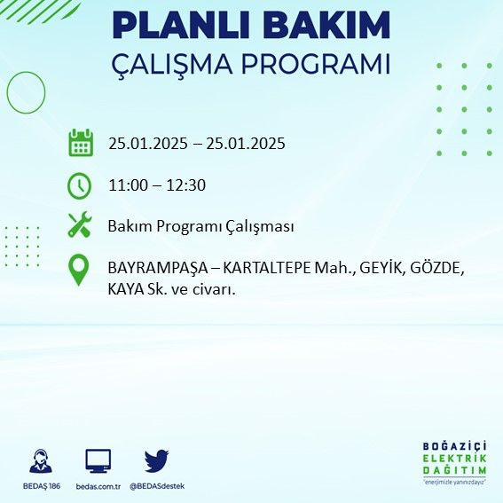 BEDAŞ paylaştı: İstanbul'da bugün elektrik kesintisi yaşanacak ilçeler - Sayfa 3