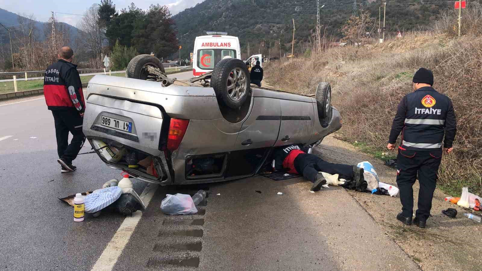 Amasya’da otomobil takla attı: 6 yaralı