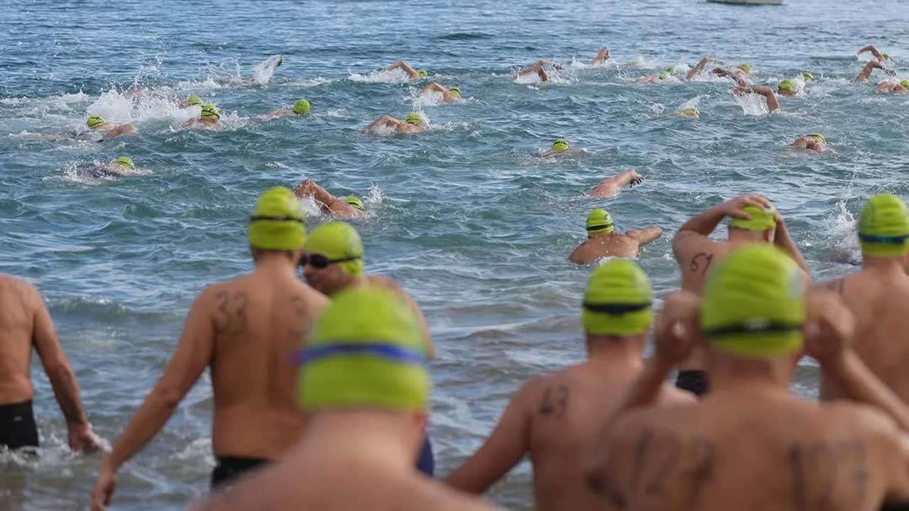 Datça'da 19. Açık Deniz Kış Yüzme Maratonu yapıldı