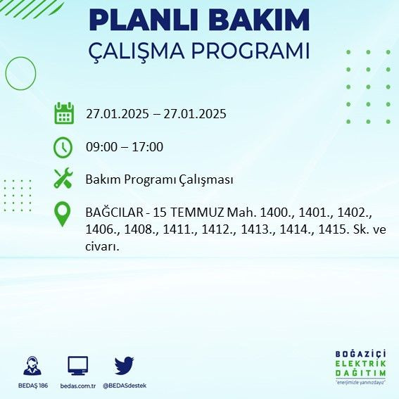 BEDAŞ paylaştı: İstanbul'da yarın elektrik kesintisi yaşanacak ilçeler - Sayfa 3