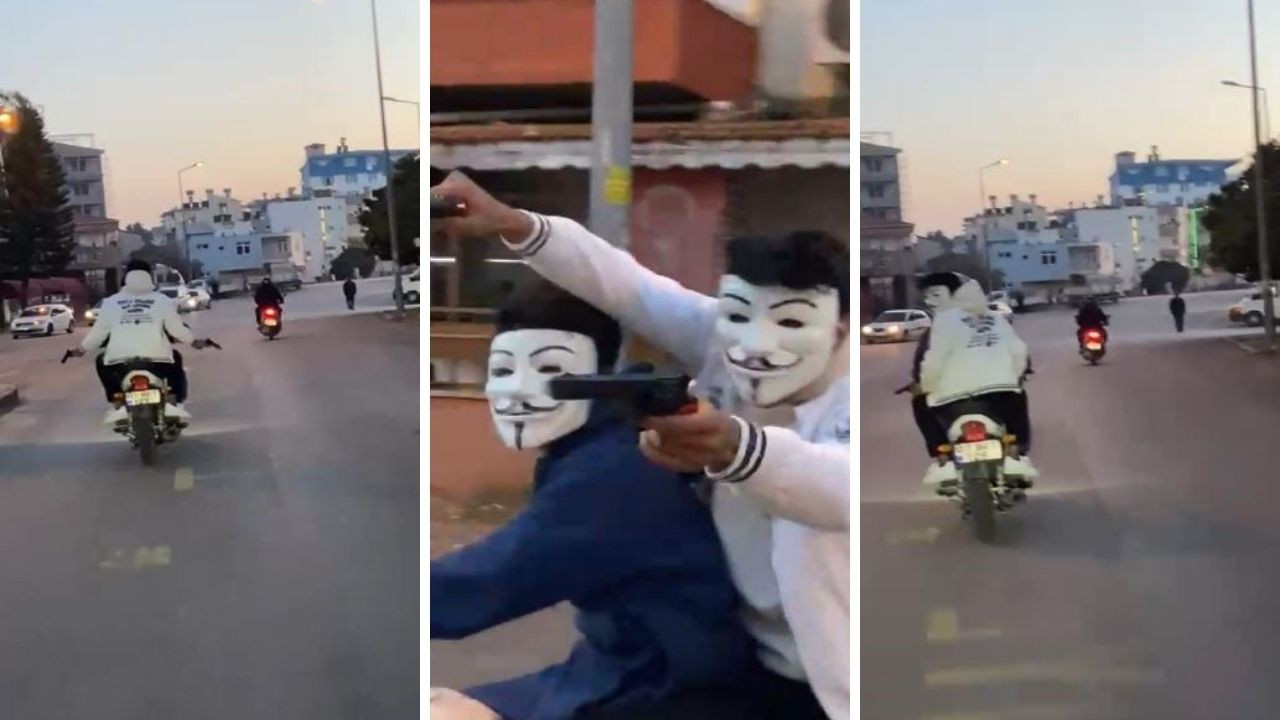 Anonymous maskesi ve oyuncak silahlarla trafiğe çıktılar, gözaltına alındılar