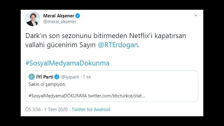 Akşener'den Erdoğan'a, 'Dark bitmeden kapatma' dedi, Kılıçdaroğlu'ndan yanıt geldi - Sayfa 3